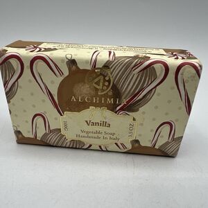 Alchimia Vanilla Vegetable Bar Soap 3.5 oz Italy Handmade Christmas NEW